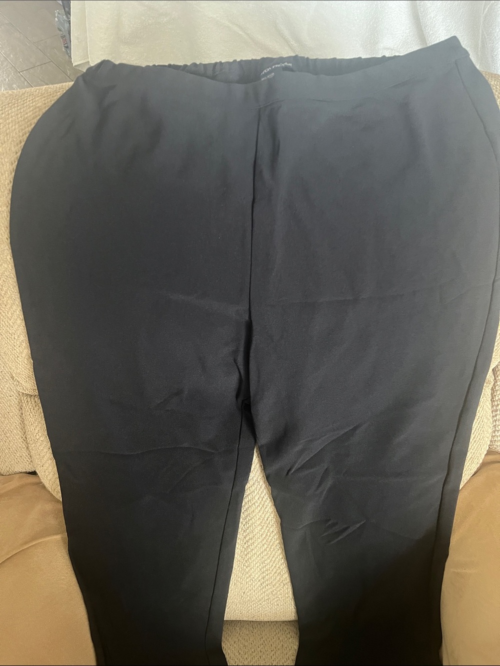 BOSTON PROPER PULL ON SLACKS Size L Black
